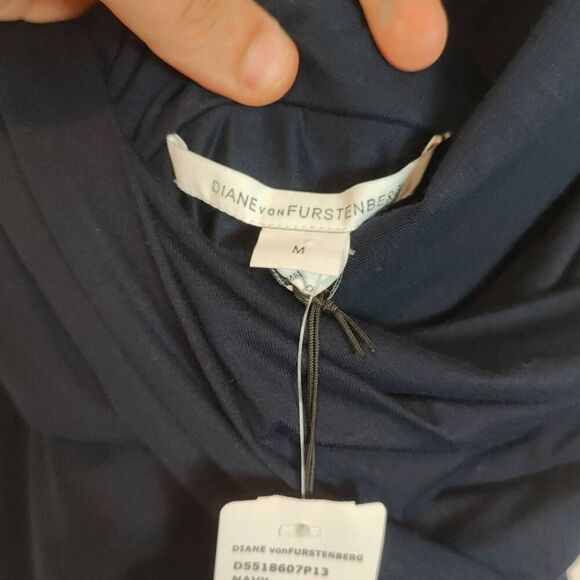 Diane Von Furstenberg Navy Mini Dress NWT - Picture 8 of 12